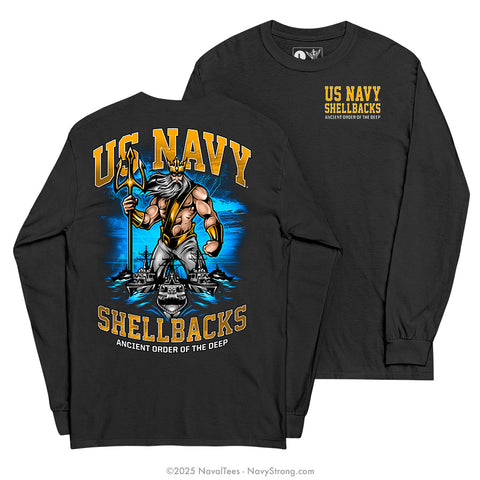 "King Neptune" Long Sleeve Tee | Black
