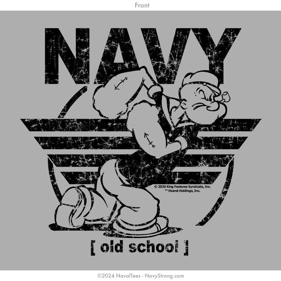 Popeye "Old School" Crewneck Sweatshirt | Grey