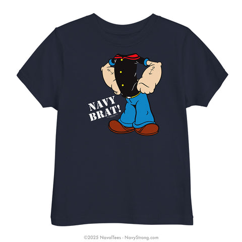 "Navy Brat Popeye" Toddler Tee | Navy