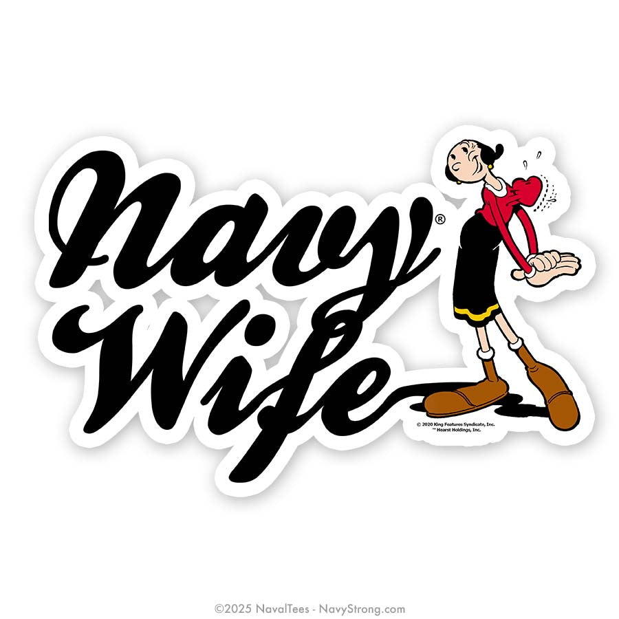 "Olive Oyl - Navy Wife" | 5.5 inch Vinyl Decal