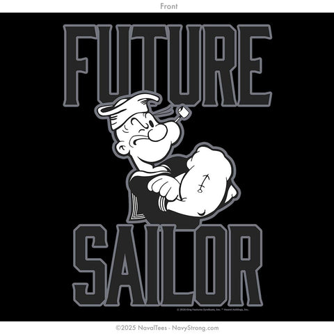 "Future Sailor Popeye" Toddler Tee | Black