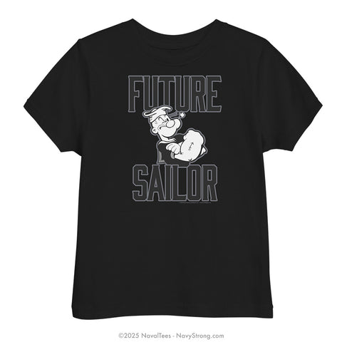 "Future Sailor Popeye" Toddler Tee | Black