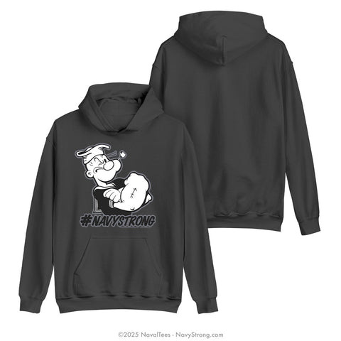 "Popeye Hashtag" Hooded Sweatshirt | Black