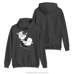 "Popeye Hashtag" Hooded Sweatshirt | Black