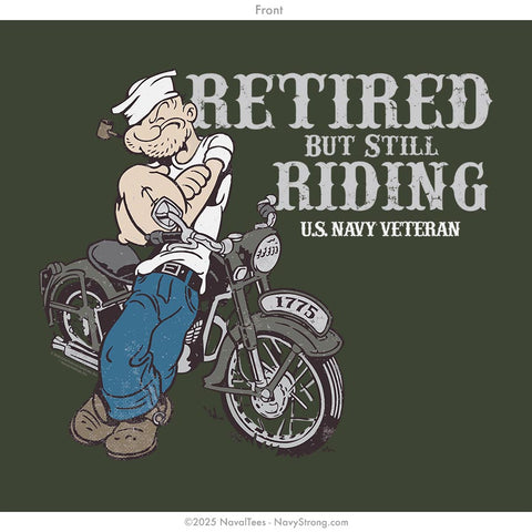 "Popeye Veteran Rider" Tee - Military Green