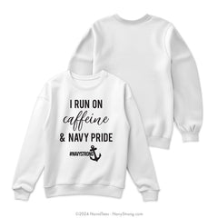 "Caffeinated Pride" Crewneck Sweatshirt | White