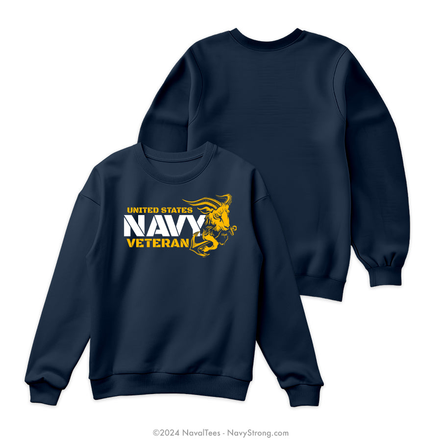 "Navy Veteran Ram" Crewneck Sweatshirt | Navy