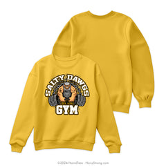 "Salty Dawg Gym" Crewneck Sweatshirt | Gold