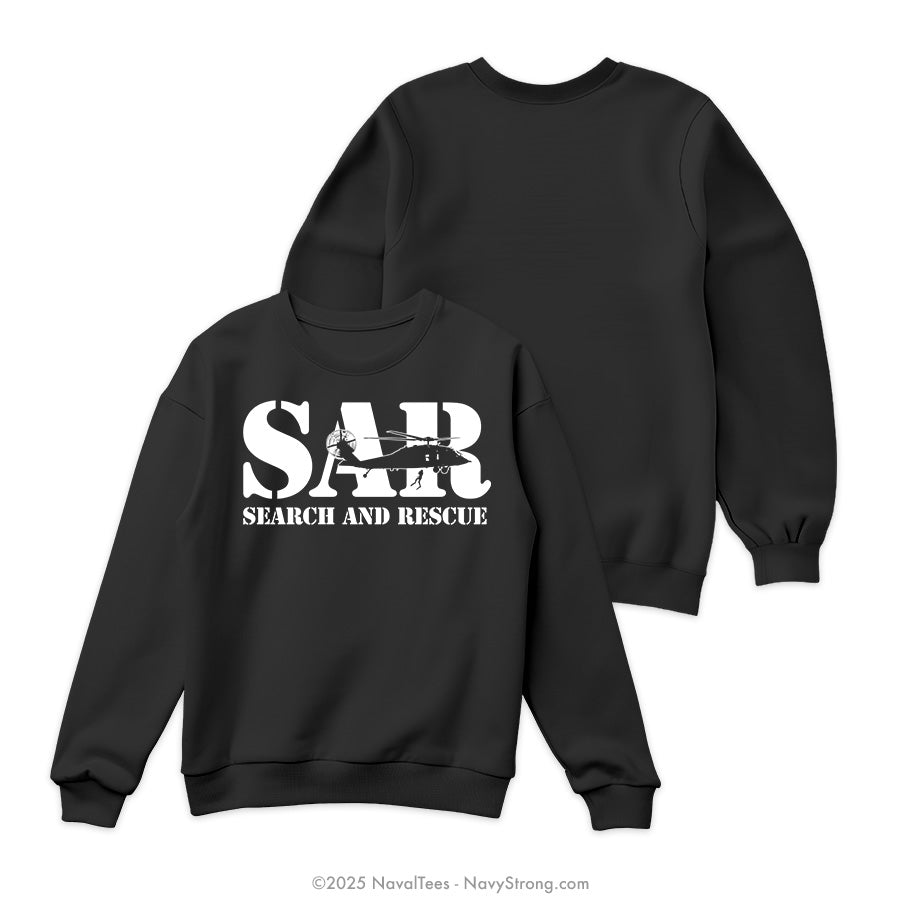 "SAR HELO" Crewneck Sweatshirt | Black