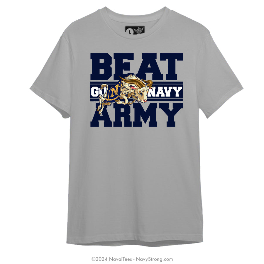 "Go Navy, Beat Army" Tee | Grey