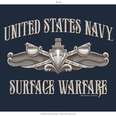 "Enlisted Surface Warfare" Zippered Hoodie | Navy