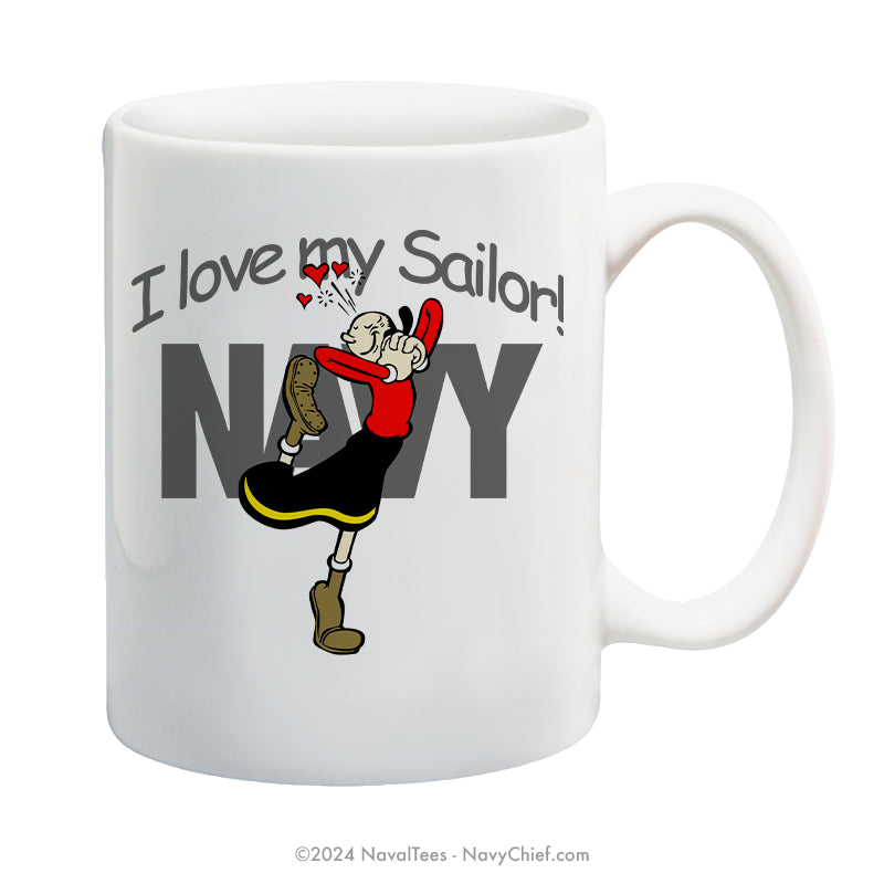 Olive Oyl "Love My Sailor" | 15 oz Coffee Mug