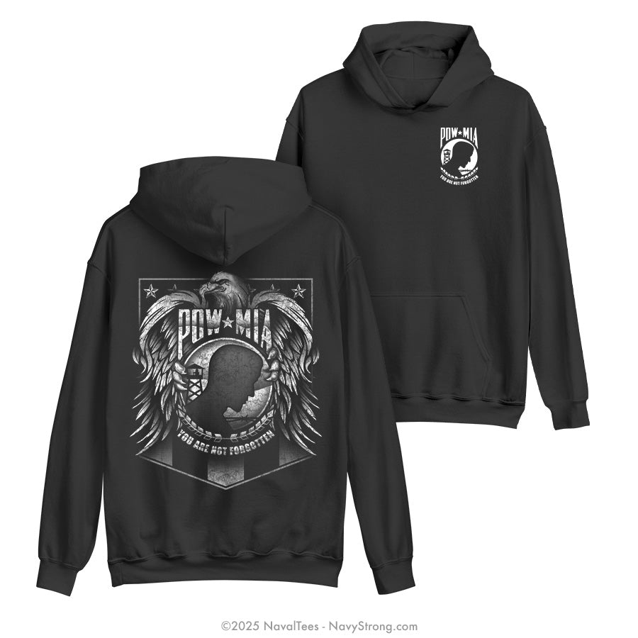 "POW MIA Eagle" Hooded Sweatshirt | Black