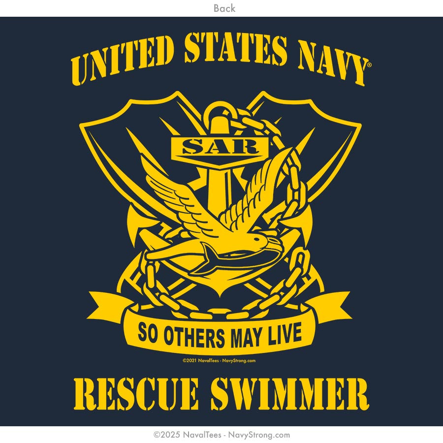 "Rescue Swimmer" Hooded Sweatshirt | Navy