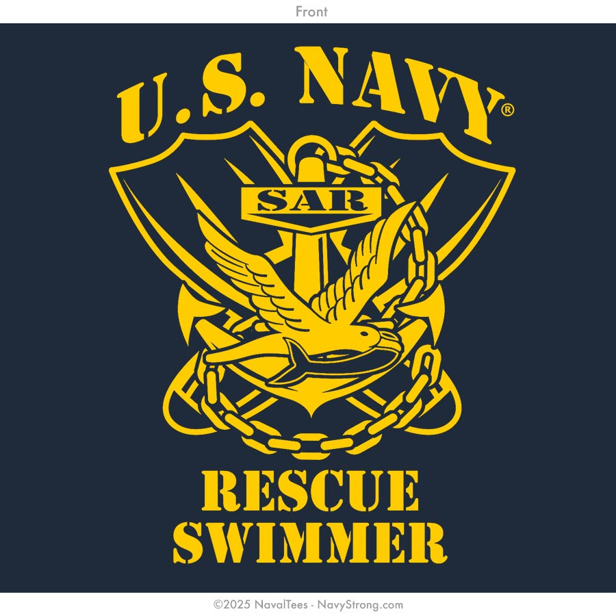 "Rescue Swimmer" Hooded Sweatshirt | Navy