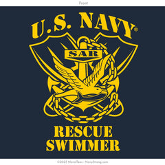 "Rescue Swimmer" Hooded Sweatshirt | Navy