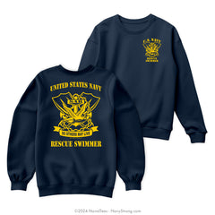"Rescue Swimmer" Crewneck Sweatshirt | Navy