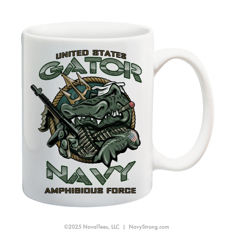 "U.S. Gator Navy Amphibious Force" | 15 oz Coffee Mug