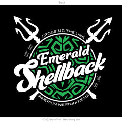"Emerald Shellback" Zippered Hoodie | Black