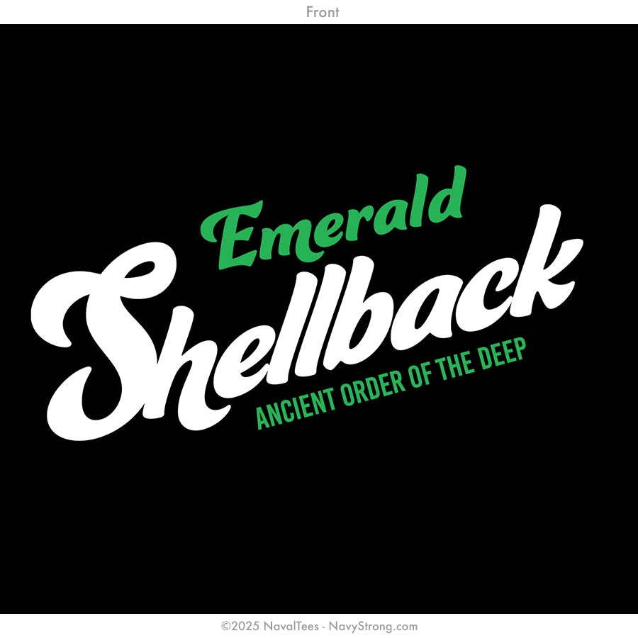 "Emerald Shellback" Zippered Hoodie | Black