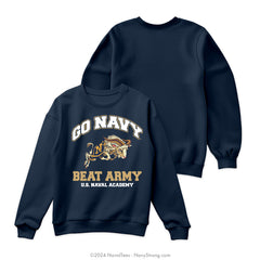 "Go Navy Goat" Crewneck Sweatshirt | Navy