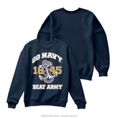 "Go Navy Anchor" Crewneck Sweatshirt | Navy
