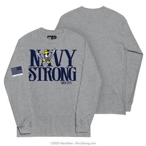 "NavyStrong A81" Long Sleeve Tee | Grey