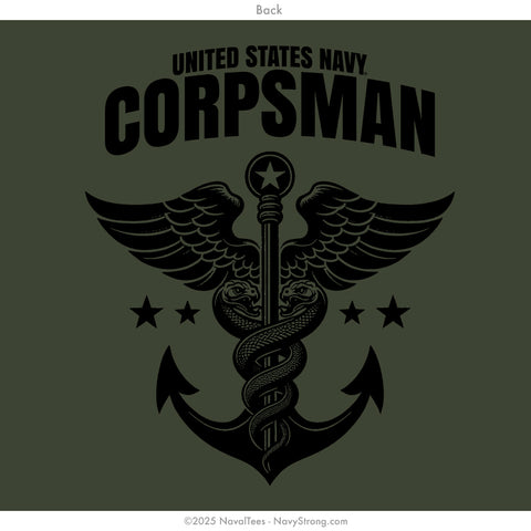 "USN Corpsman Serpents" Tee | Military Green