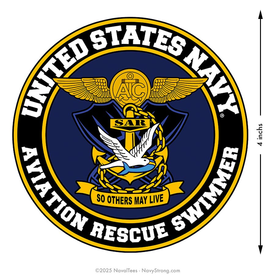 "Avition Rescue Swimmer" | 4 inch Vinyl Decal