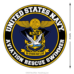 "Avition Rescue Swimmer" | 4 inch Vinyl Decal