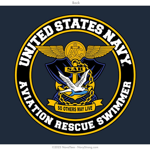 "Aviation Rescue Swimmer" Long Sleeve Tee | Navy
