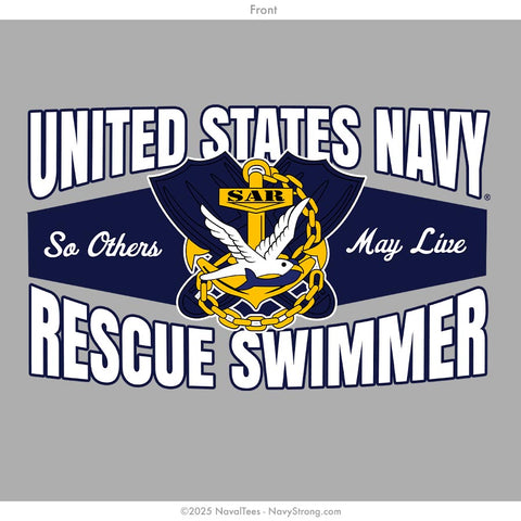 "USN Rescue Swimmer" Hooded Sweatshirt | Grey