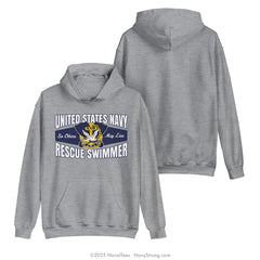 "USN Rescue Swimmer" Hooded Sweatshirt | Grey
