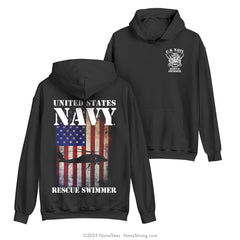 "American Flag SAR" Hooded Sweatshirt | Black