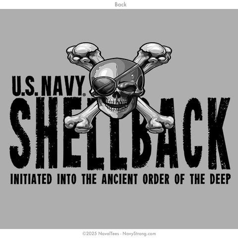 "Shellback Skull & Crossbones" Long Sleeve Tee | Grey