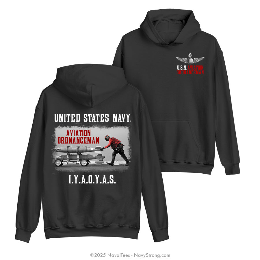 "IYAOYAS" Hooded Sweatshirt | Black