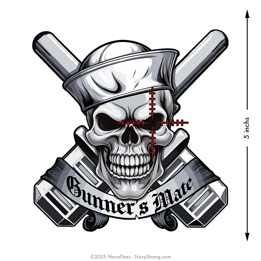"Gunner Skull" | 5 inch Vinyl Decal