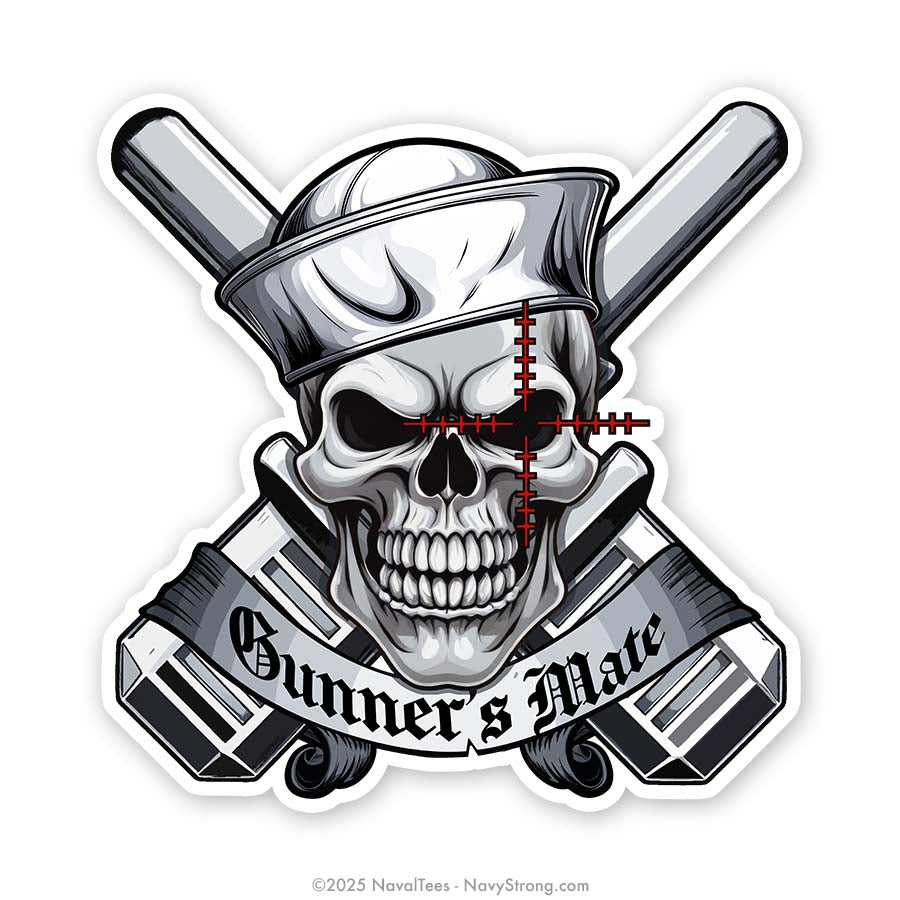 "Gunner Skull" | 5 inch Vinyl Decal