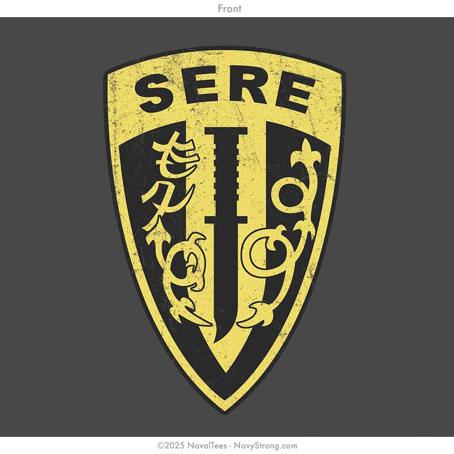 "Vintage SERE" Zippered Hoodie | Dark Heather