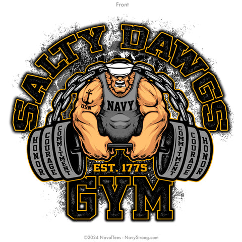 "Salty Dawgs Gym" Tank - White