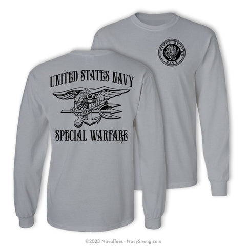 "Naval Special Warfare" Long Sleeve Tee - Grey