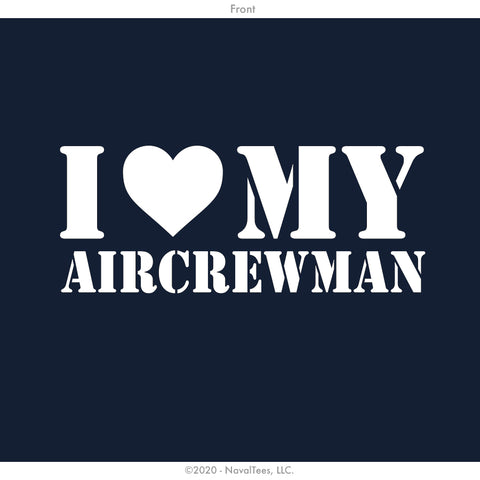 "Love My Aircrewman" Ladies Tee - Navy
