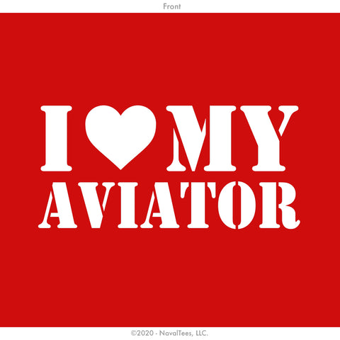 "Love My Aviator" Ladies Tee - Red