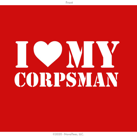 "Love My Corpsman" Ladies Tee - Red