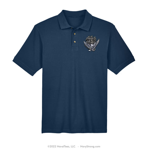 Men's "Embroidered ACE" Polo - Navy