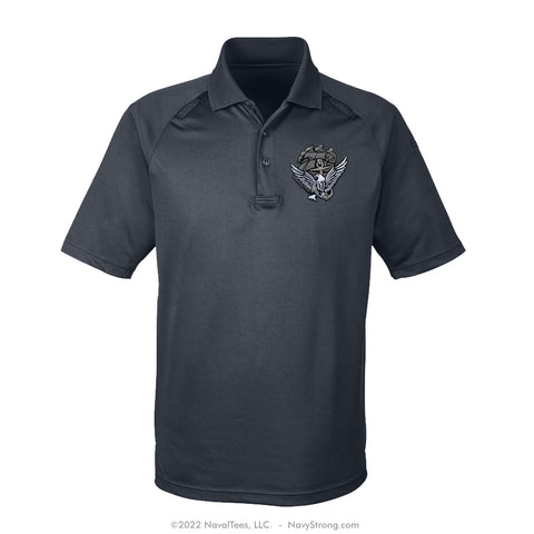 "Embroidered ACE" Tactical Performance Polo - Charcoal