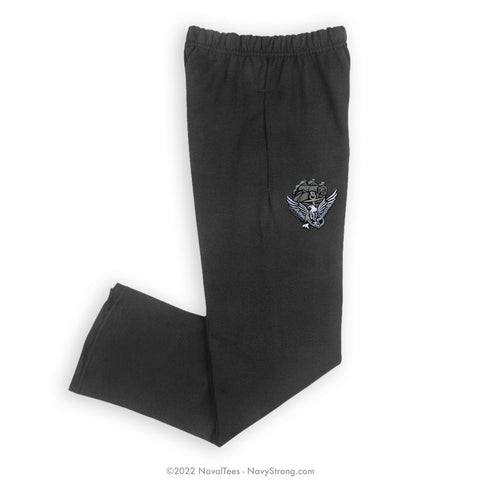 "Embroidered ACE" Sweatpants - Black