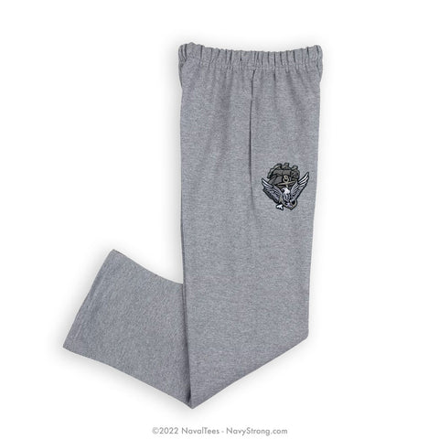 "Embroidered ACE" Sweatpants - Grey