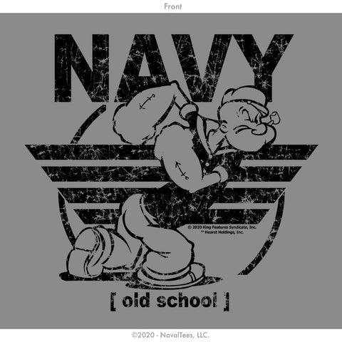 Popeye "Old School" Crewneck Sweatshirt - Grey