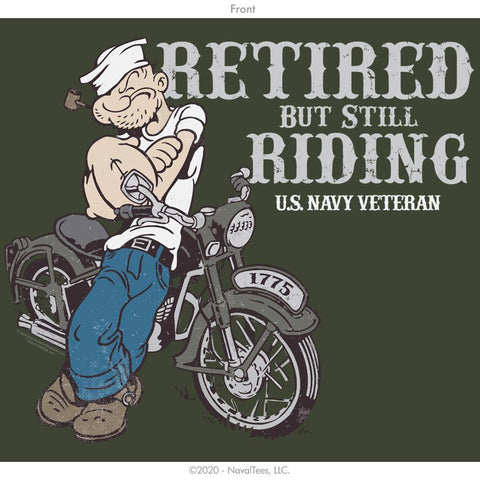 "Popeye Veteran Rider" Tee - Military Green